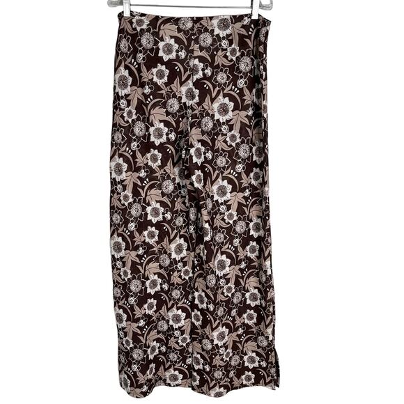 Disney Swim Coverup Palazzo Pants Brown Tan Hidden Mickey 8 Semi Sheer - Picture 9 of 13